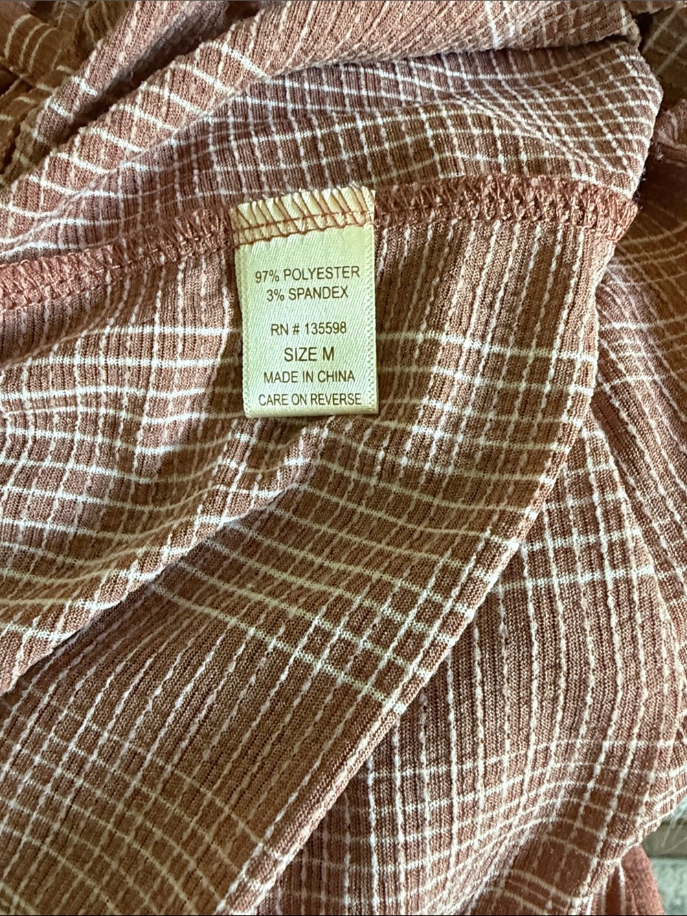 Liberty Love Rust Striped Button-Front Peasant Top - Picture 6 of 6